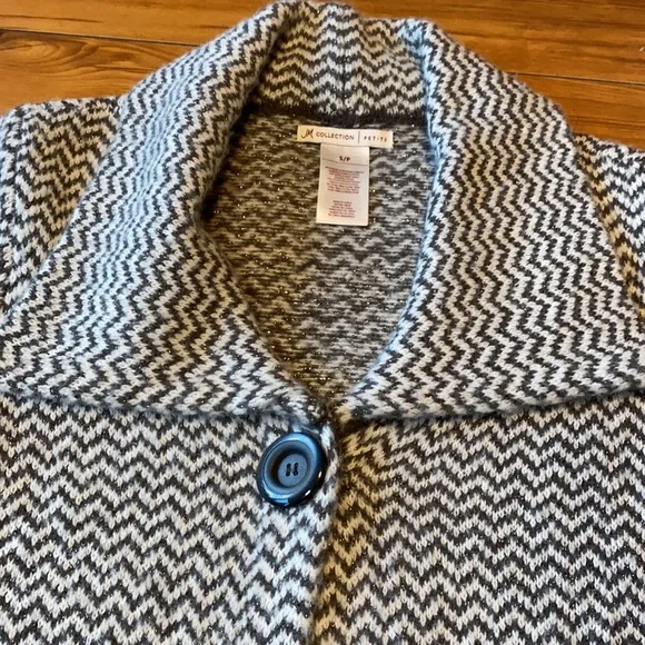 JM Collection One Button Cardigan Jacket - Picture 4 of 6